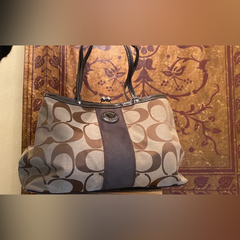 Light brown coach purse